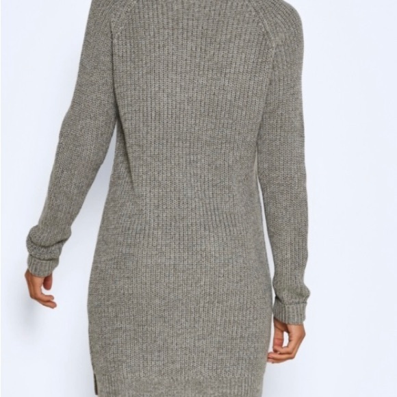 Noisy may Gray and White Knitted Sweater Dress - Picture 2 of 8